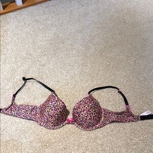 Leopard Print Women's Bra with Detachable Straps